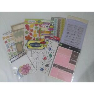 Scrapbooking Stickers NEW Large Lot Of 10 Pks Various Types Styles Occasions
